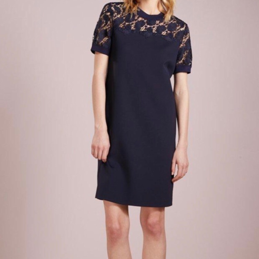 Escada Sport Navy Dress with Lace Top